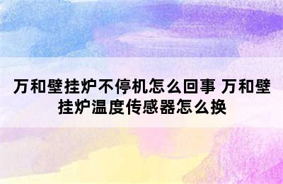 万和壁挂炉不停机怎么回事 万和壁挂炉温度传感器怎么换